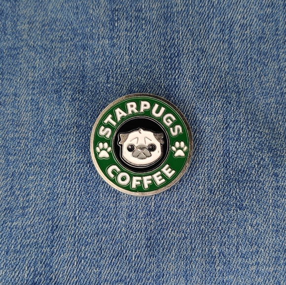 Cassãj Accessories - 2/$20 StarPugs Coffee Starbucks Themed Enamel Pin